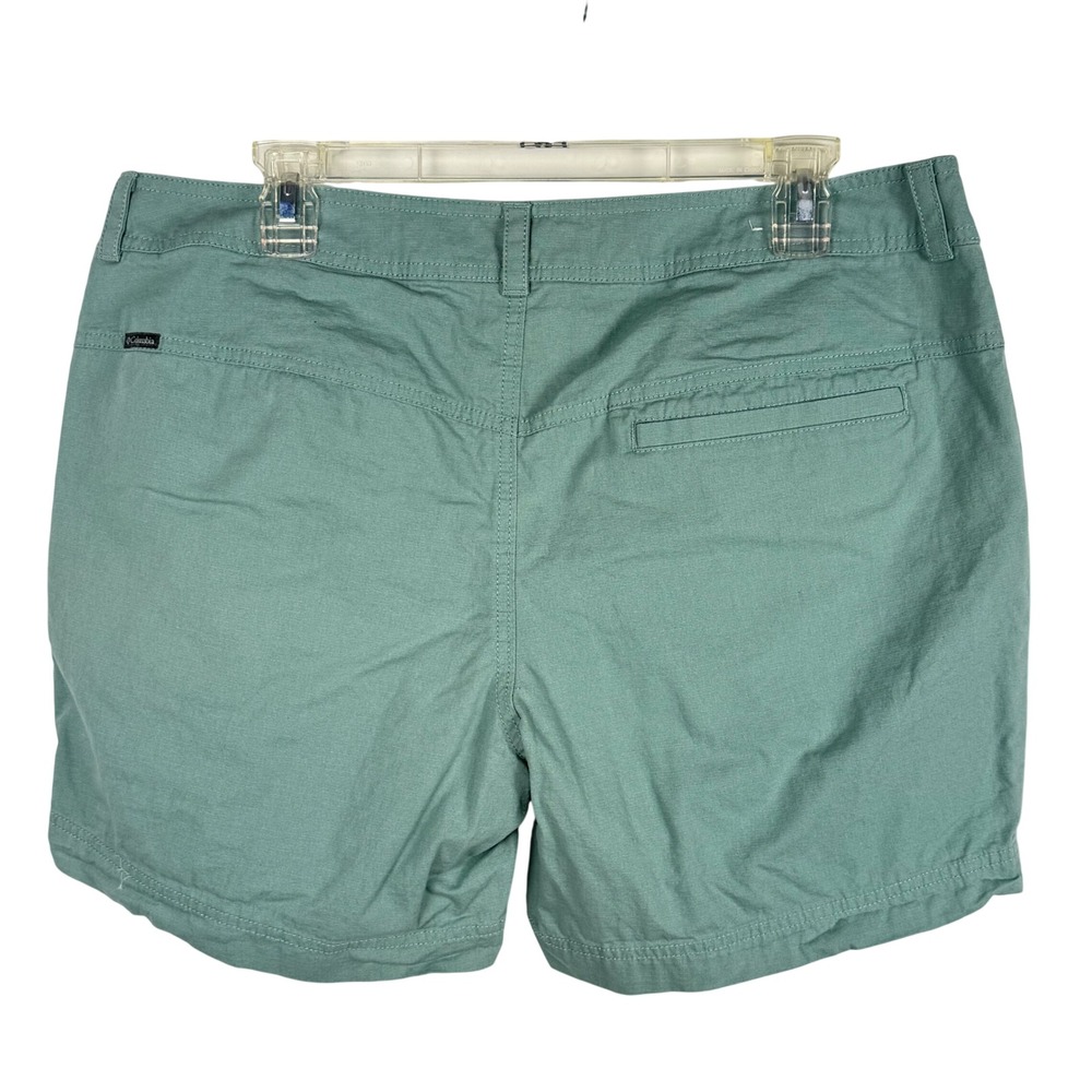 Columbia Womens Sage Green Cotton Canvas Outdoor Hiking‎ Shorts Size 12 - Picture 2 of 9